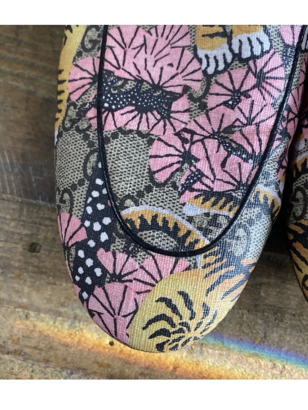 Gucci Tiger & Floral Horsebit Mules - Pink and Yellow - Picture 3 of 11